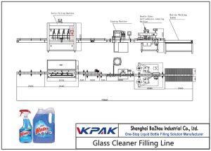 Automatinė stiklo valiklio užpildymo linija